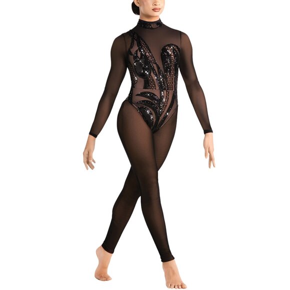 Tenth House AM Black Unitard Dance Costume - Picture 1 of 8